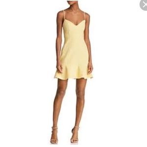 Likely Lillie Flounced Bustier Yellow Mini Dress